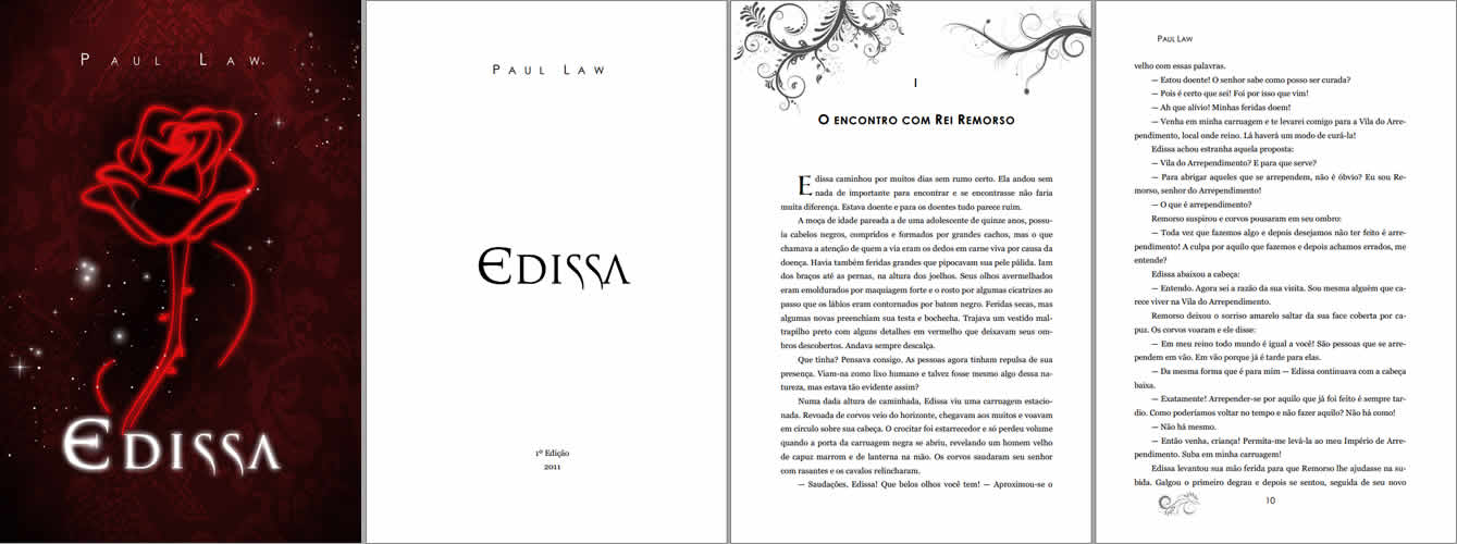 Capa e páginas do livro Edissa